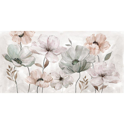 Blushing Garden White Modern Wood Framed Art Print by Robinson, Carol