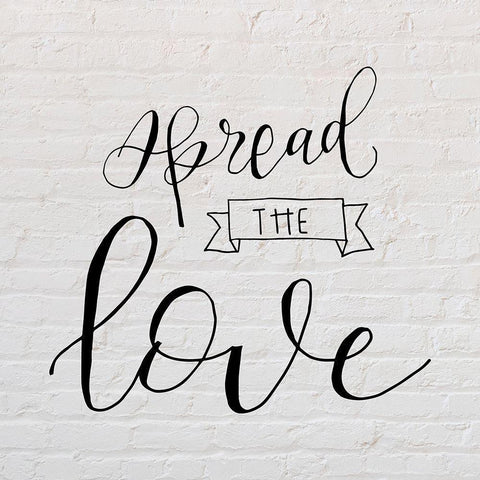 Spread the Love Black Modern Wood Framed Art Print with Double Matting by Murray, Amanda