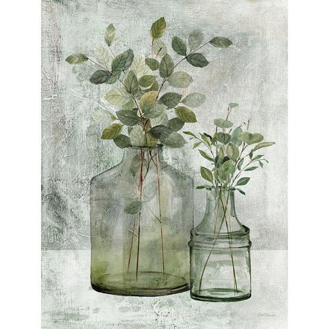 Simply Green I Black Modern Wood Framed Art Print by Robinson, Carol