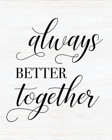 Always Better White Modern Wood Framed Art Print with Double Matting by CAD Designs