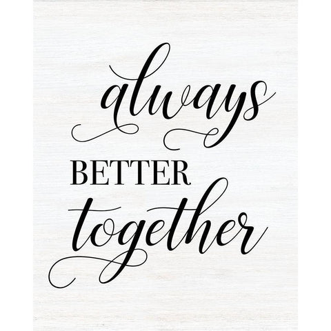 Always Better Black Modern Wood Framed Art Print with Double Matting by CAD Designs