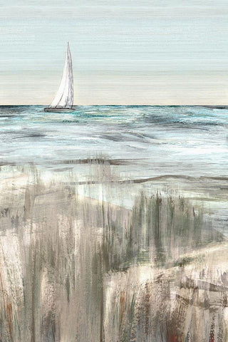 Heading in Dusk I White Modern Wood Framed Art Print with Double Matting by Jill, Susan