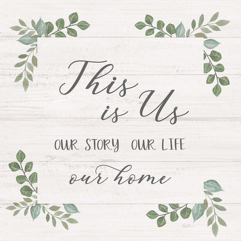 This Is Us Black Ornate Wood Framed Art Print with Double Matting by Carpentieri, Natalie