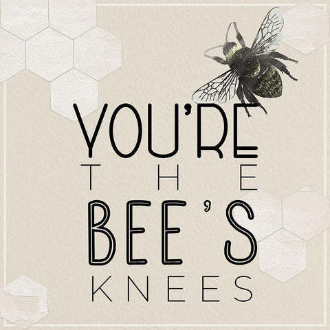 Bees Knees Black Ornate Wood Framed Art Print with Double Matting by Santiago, Daniela