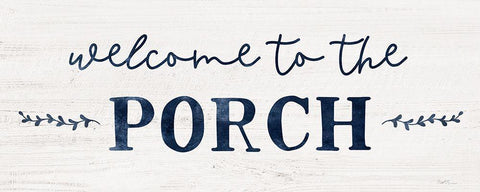 Welcome to the Porch Black Ornate Wood Framed Art Print with Double Matting by Carpentieri, Natalie