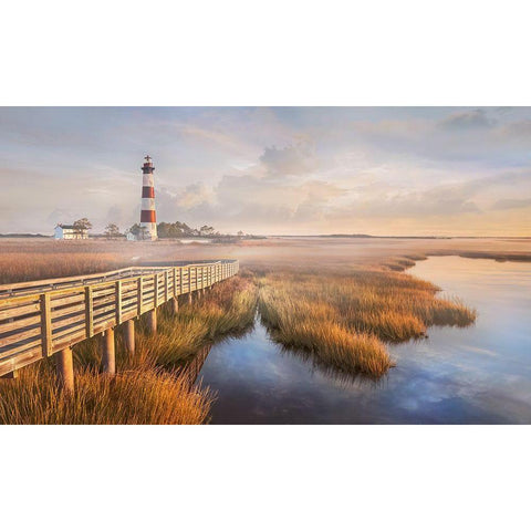 Private Path II White Modern Wood Framed Art Print by Calascibetta, Mike