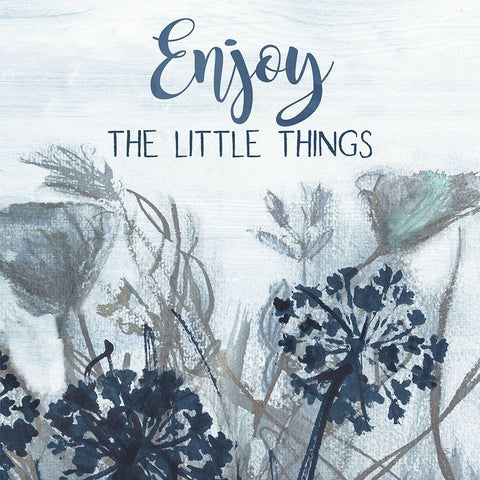 Enjoy the Little Things Black Ornate Wood Framed Art Print with Double Matting by Jill, Susan