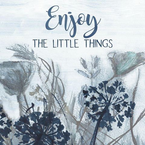 Enjoy the Little Things Black Modern Wood Framed Art Print with Double Matting by Jill, Susan