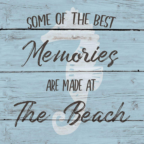 Beach Memories White Modern Wood Framed Art Print with Double Matting by Jill, Susan