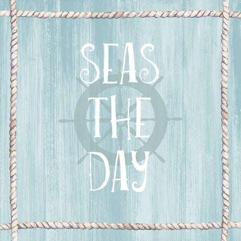 Seas the Day White Modern Wood Framed Art Print by Jill, Susan