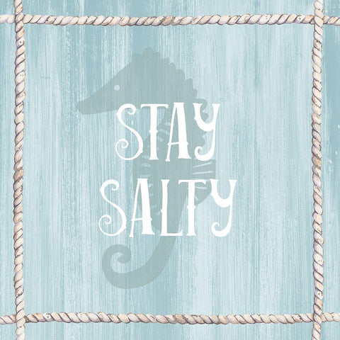 Stay Salty White Modern Wood Framed Art Print by Jill, Susan