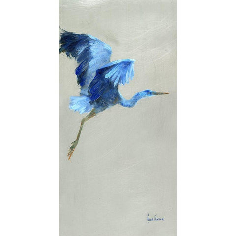 Blue Heron I Gold Ornate Wood Framed Art Print with Double Matting by Swatland, Katie