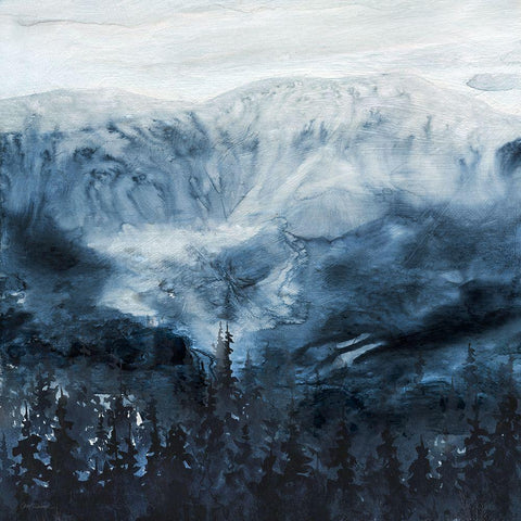 Mountain Shadows Gold Ornate Wood Framed Art Print with Double Matting by Robinson, Carol