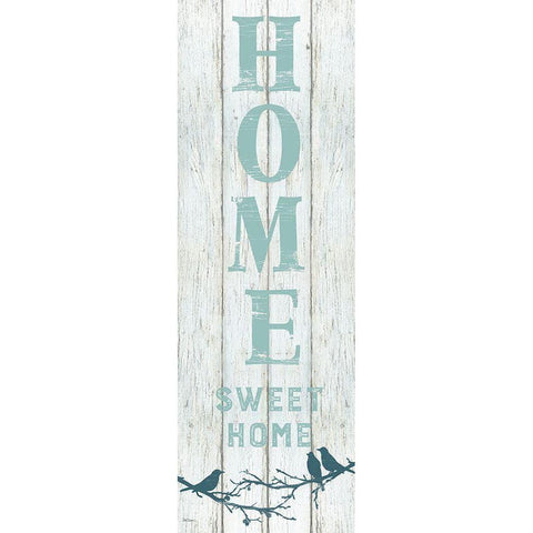 Home Sweet Home Black Modern Wood Framed Art Print with Double Matting by Robinson, Carol