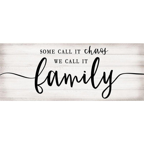 Family Chaos Black Modern Wood Framed Art Print with Double Matting by Carpentieri, Natalie