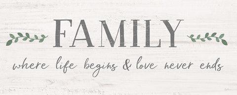 Love Never Ends White Modern Wood Framed Art Print with Double Matting by Carpentieri, Natalie