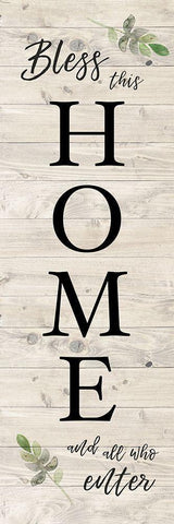 Bless All Who Enter White Modern Wood Framed Art Print with Double Matting by Murray, Amanda