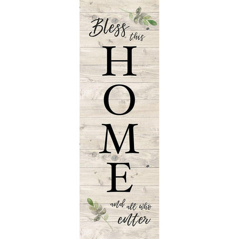 Bless All Who Enter Black Modern Wood Framed Art Print by Murray, Amanda