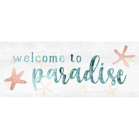 Welcome to Paradise Black Modern Wood Framed Art Print by Carpentieri, Natalie