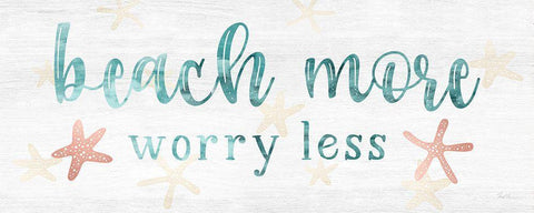 Beach More White Modern Wood Framed Art Print with Double Matting by Carpentieri, Natalie