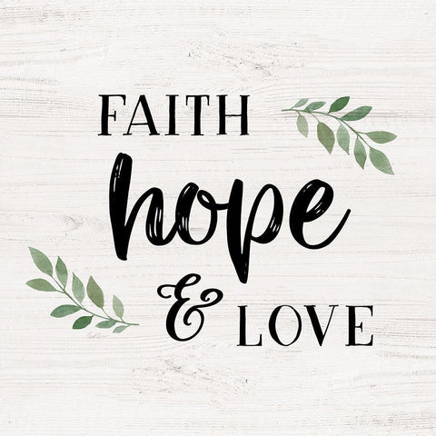 Hope and Love Black Modern Wood Framed Art Print by Carpentieri, Natalie