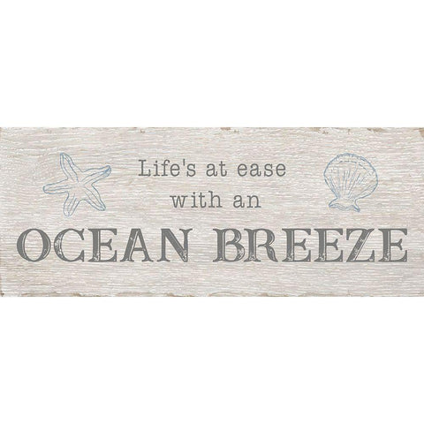 Ocean Breeze Black Modern Wood Framed Art Print with Double Matting by CAD Designs