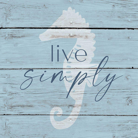 Live Simply Black Modern Wood Framed Art Print by Jill, Susan