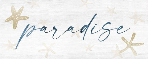 Paradise Black Ornate Wood Framed Art Print with Double Matting by Carpentieri, Natalie