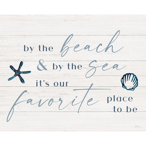 By the Beach Black Modern Wood Framed Art Print by Carpentieri, Natalie