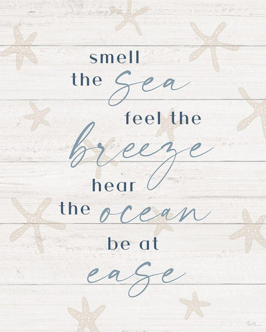 Be at Ease White Modern Wood Framed Art Print with Double Matting by Carpentieri, Natalie