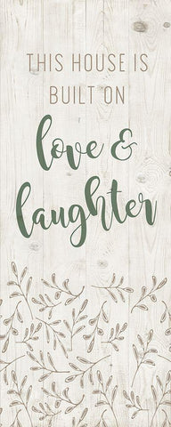 Love and Laughter Black Ornate Wood Framed Art Print with Double Matting by Murray, Amanda