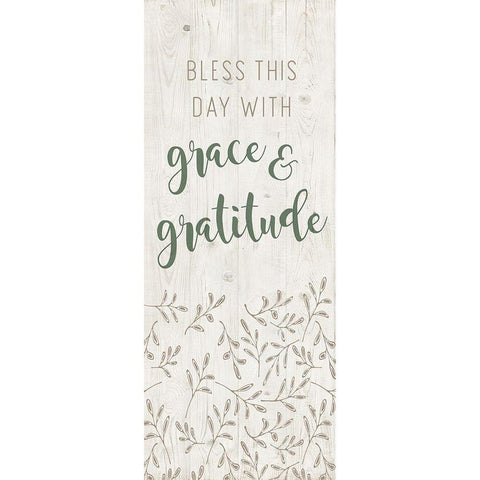 Grace and Gratitude Black Modern Wood Framed Art Print by Murray, Amanda