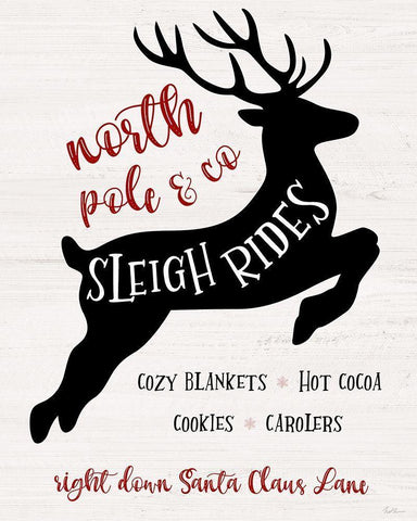 Sleigh Rides White Modern Wood Framed Art Print with Double Matting by Carpentieri, Natalie
