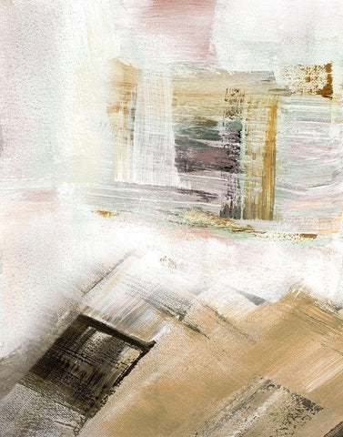 Sweep II White Modern Wood Framed Art Print with Double Matting by Shapiro, Judith