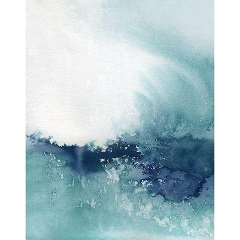 Wispy Waves II White Modern Wood Framed Art Print by Robinson, Carol