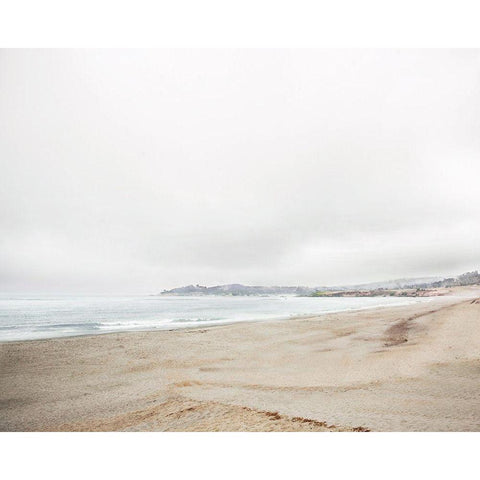Carmel Beach Black Modern Wood Framed Art Print with Double Matting by Delimont, Danita