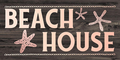 Beach House Black Ornate Wood Framed Art Print with Double Matting by Carpentieri, Natalie
