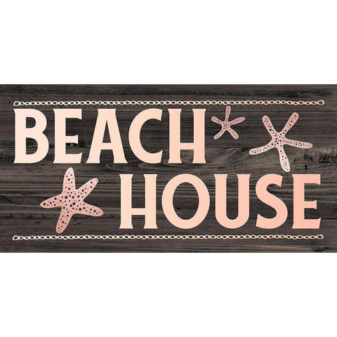 Beach House Black Modern Wood Framed Art Print by Carpentieri, Natalie