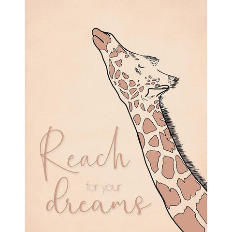 Reach for your Dreams Gold Ornate Wood Framed Art Print with Double Matting by Santiago, Daniela