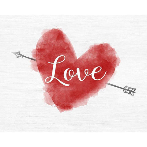 Valentine Love White Modern Wood Framed Art Print by CAD Designs