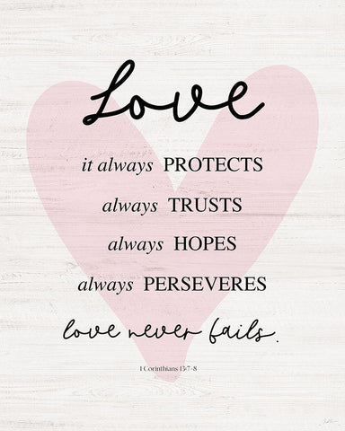 Love Always White Modern Wood Framed Art Print with Double Matting by Carpentieri, Natalie