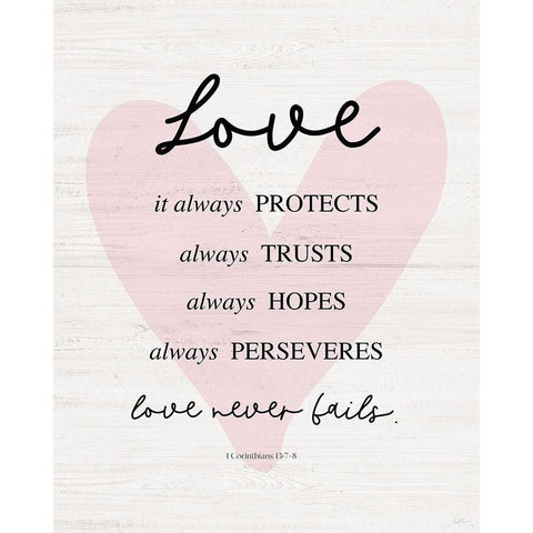 Love Always Black Modern Wood Framed Art Print by Carpentieri, Natalie