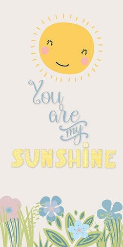 You Are My Sunshine Black Ornate Wood Framed Art Print with Double Matting by CAD Designs