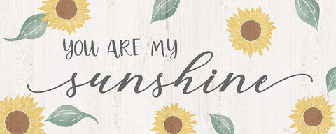 You are My Sunshine Black Ornate Wood Framed Art Print with Double Matting by Carpentieri, Natalie