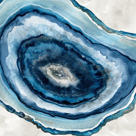 Navy Agate I White Modern Wood Framed Art Print by Robinson, Carol