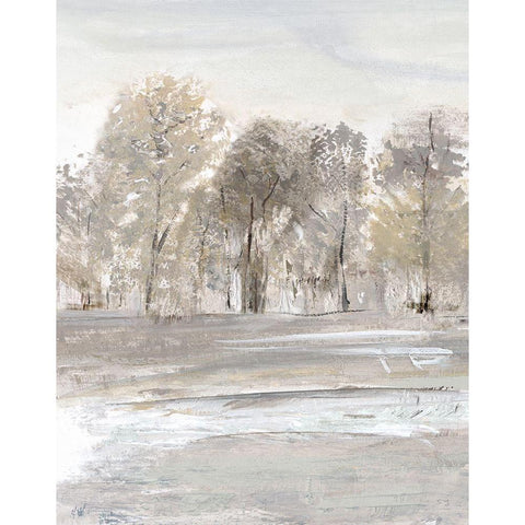 Meadows Edge II Black Modern Wood Framed Art Print with Double Matting by Jill, Susan