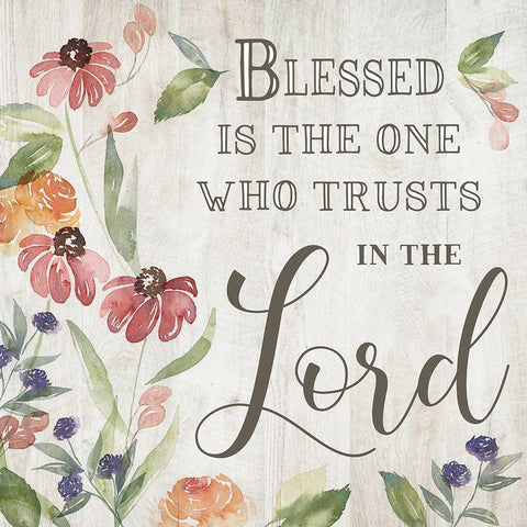 Blessed is the One Black Modern Wood Framed Art Print with Double Matting by Brockmon, Kristen