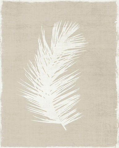 Palm Oasis I White Modern Wood Framed Art Print with Double Matting by Carpentieri, Natalie