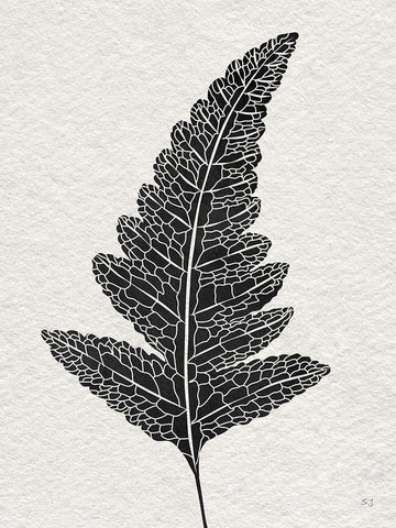 Forest Fern I White Modern Wood Framed Art Print with Double Matting by Jill, Susan