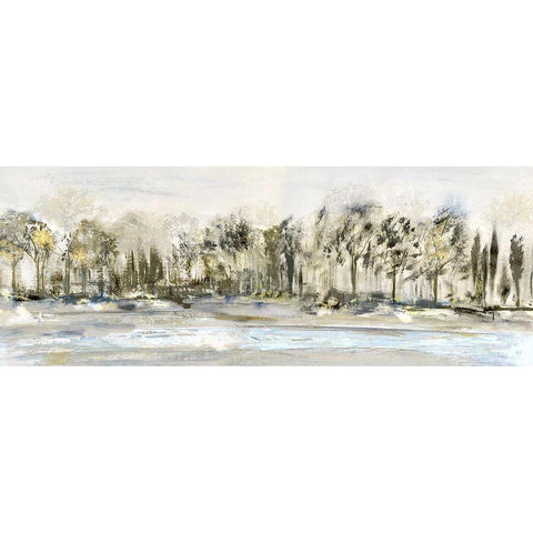 Debruce Tree Line Gold Ornate Wood Framed Art Print with Double Matting by Jill, Susan
